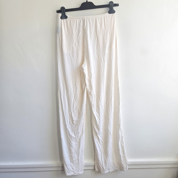 New IVL Low Rise Ribbed Off White Pajama Loungewear Pants NWT Small - Picture 8 of 9